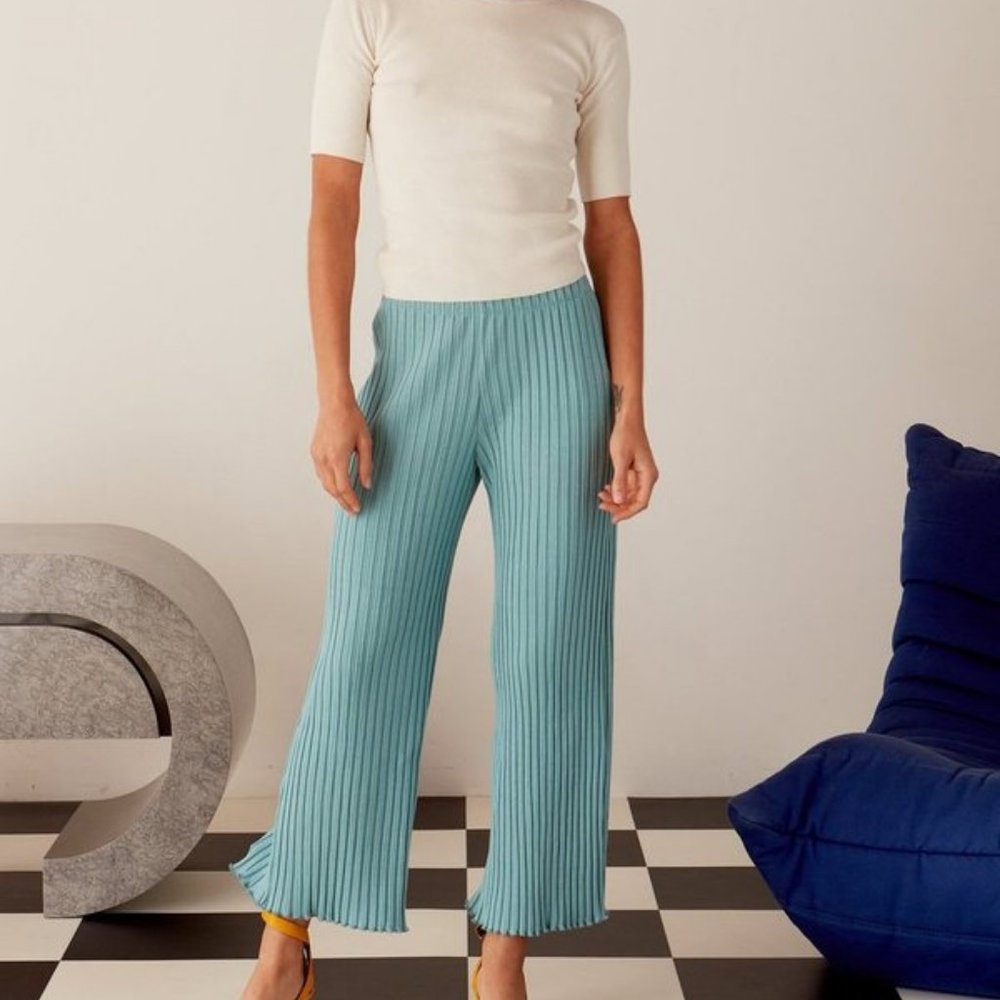 SIMON MILLER Ribbed Blue Alder Pants XS - Picture 1 of 5